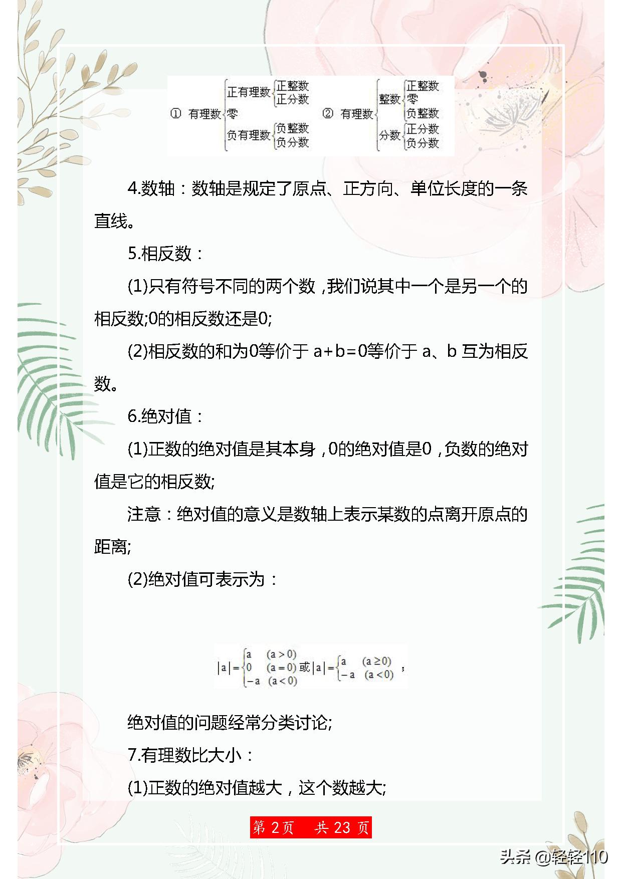 初一数学知识点归纳大全思维导图,初一数学知识点梳理教辅