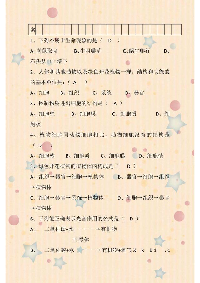 初中生物会考试卷2022,初中生物会考真题卷推荐