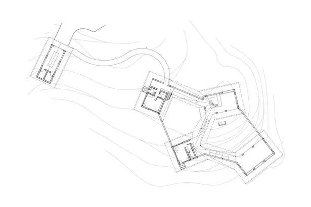 有梯形组成的房子几何图,几何图案组成的房子