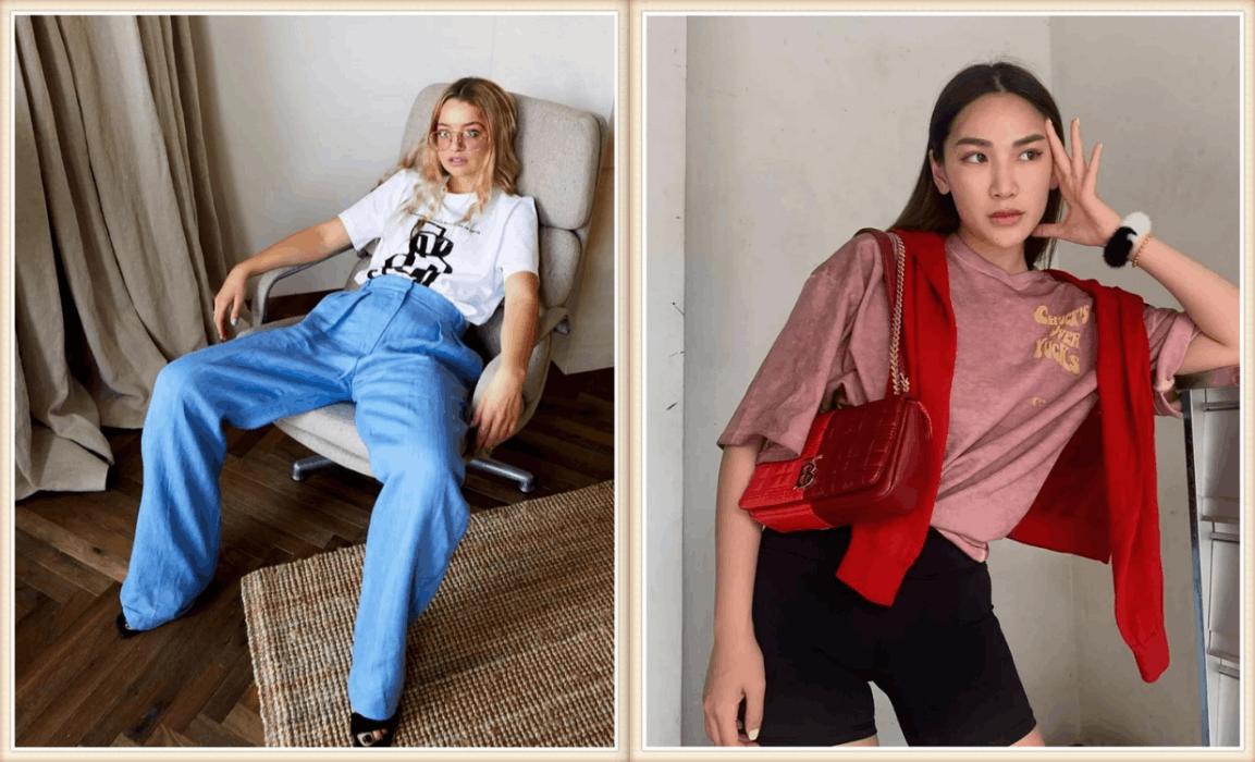 t恤大的穿着好看吗,t恤要大一号还是小一号