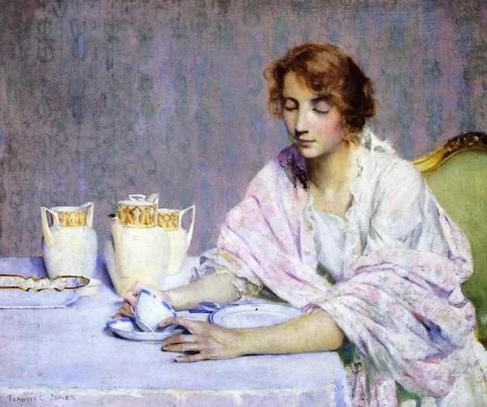 托马斯花园风景油画,花园油画图片风景