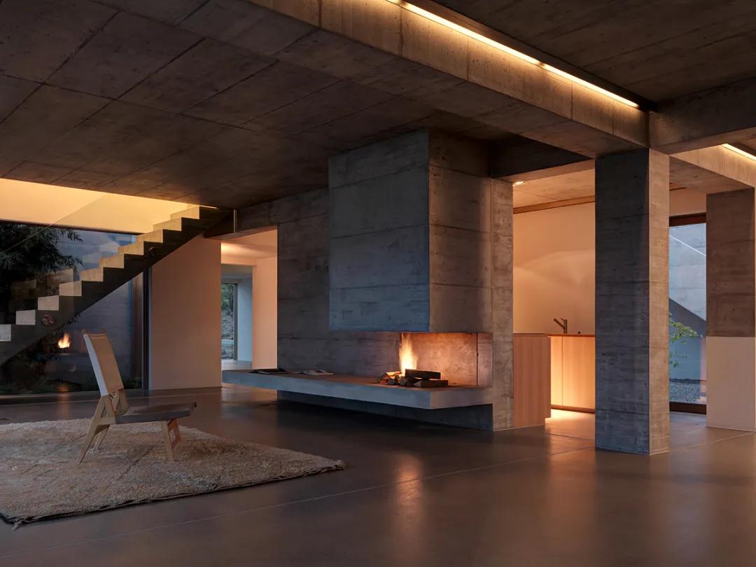 中式极简混凝土别墅设计,清水混凝土极简别墅