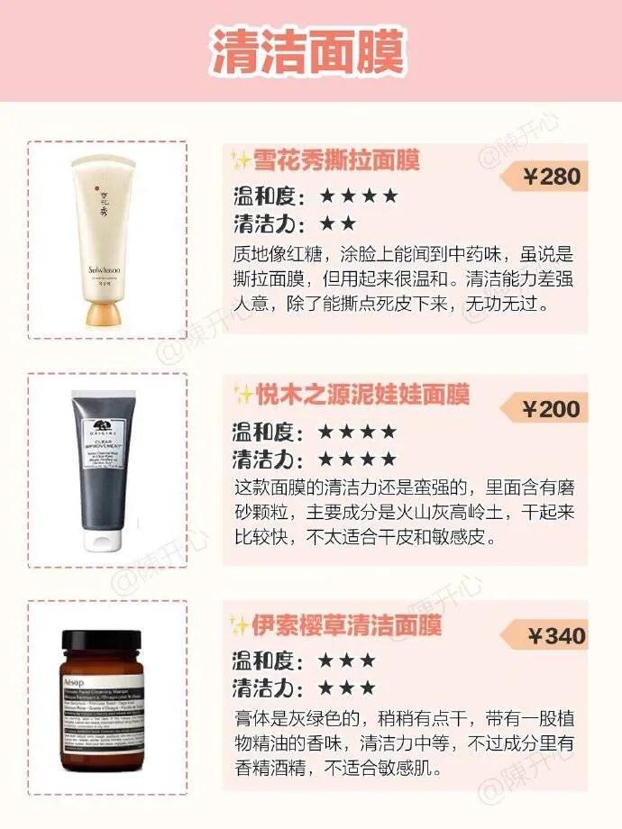 2400美白面膜测评,清洁泥膜和清洁面膜哪种好用