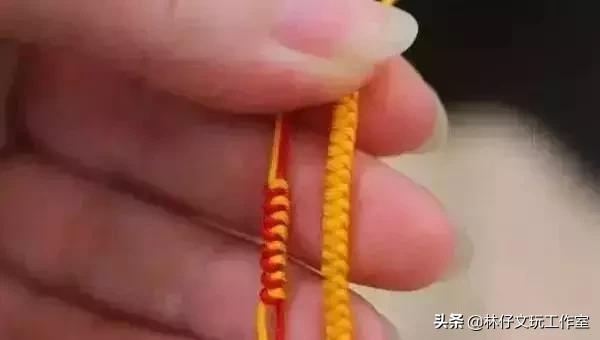 佛珠手串中间绳结打法,小佛珠手串怎么穿绳打结