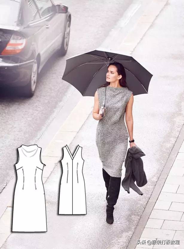 时装设计图手绘教程,服装制版图案大全