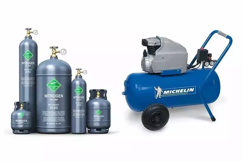 汽车轮胎打气打空气还是氮气,轮胎充气能否氮气和空气混合