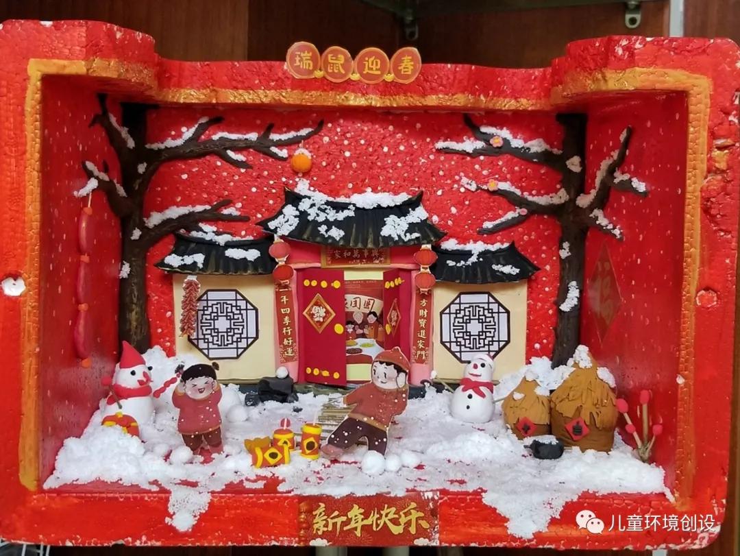 幼儿园新年环创参考,幼儿园新年教室环创