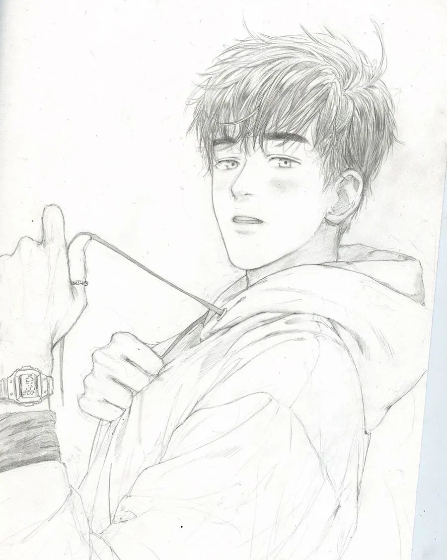 绘画手绘动漫铅笔画,绘画灵感儿童