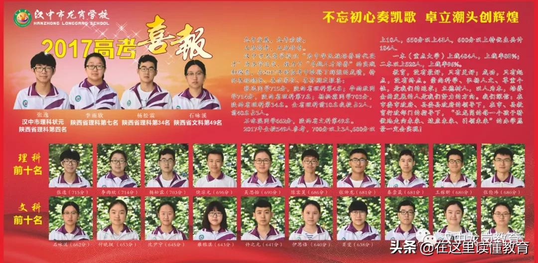 汉中市龙岗学校2024高考喜报,汉中市龙岗学校2024届状元