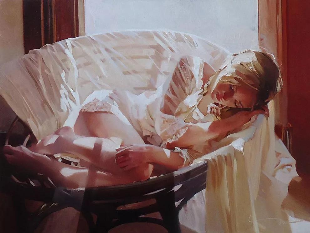 俄罗斯画家维克多风景油画,俄罗斯画家希施金的森林油画