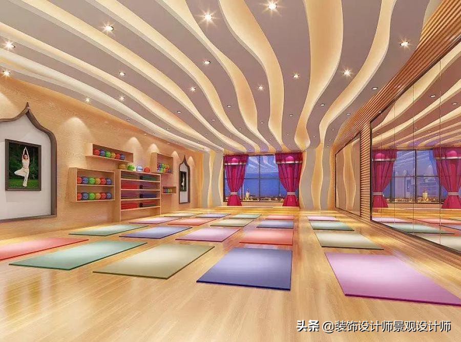 公司健身房设计效果图,书房健身房二合一设计效果图