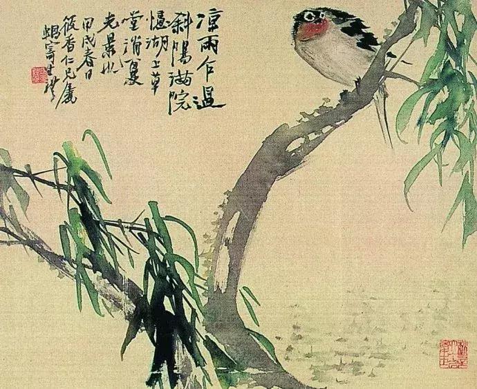 潘天寿100幅花鸟画欣赏,潘天寿花鸟画简史