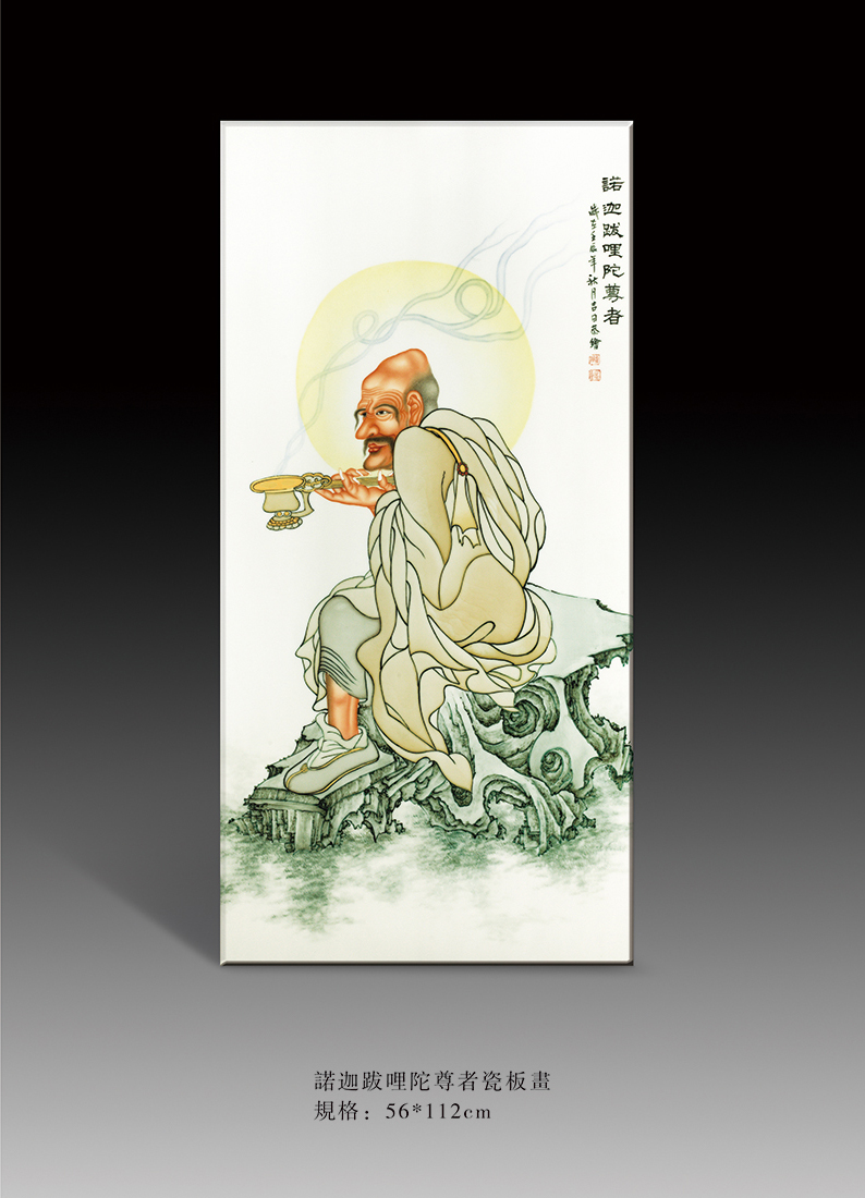 瓷器十八罗汉人物造像图片大全,达摩罗汉造像瓷器