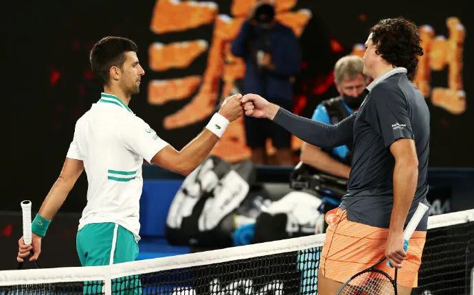 德约横扫迪米迎18连胜,德约对阵拉奥尼奇