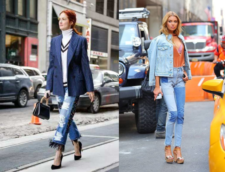 刚到广州夏天的库存“补丁”牛仔裤,都挺好的,休闲又有型!