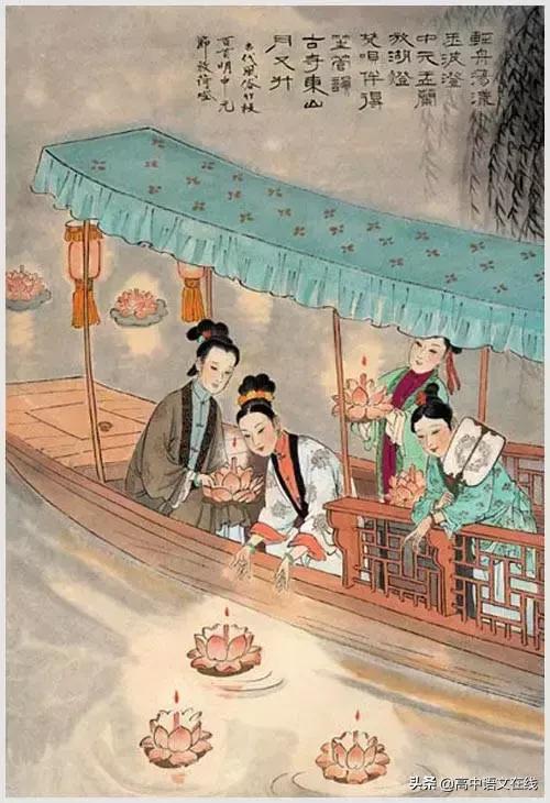 100首诗词图片,100首诗词100张风俗图太美了