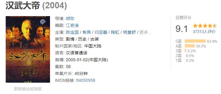 中国历史正剧电视剧排行榜前十名,国产历史剧电视剧排行榜