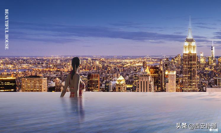 西安空中无边泳池,西安高新空中游泳池