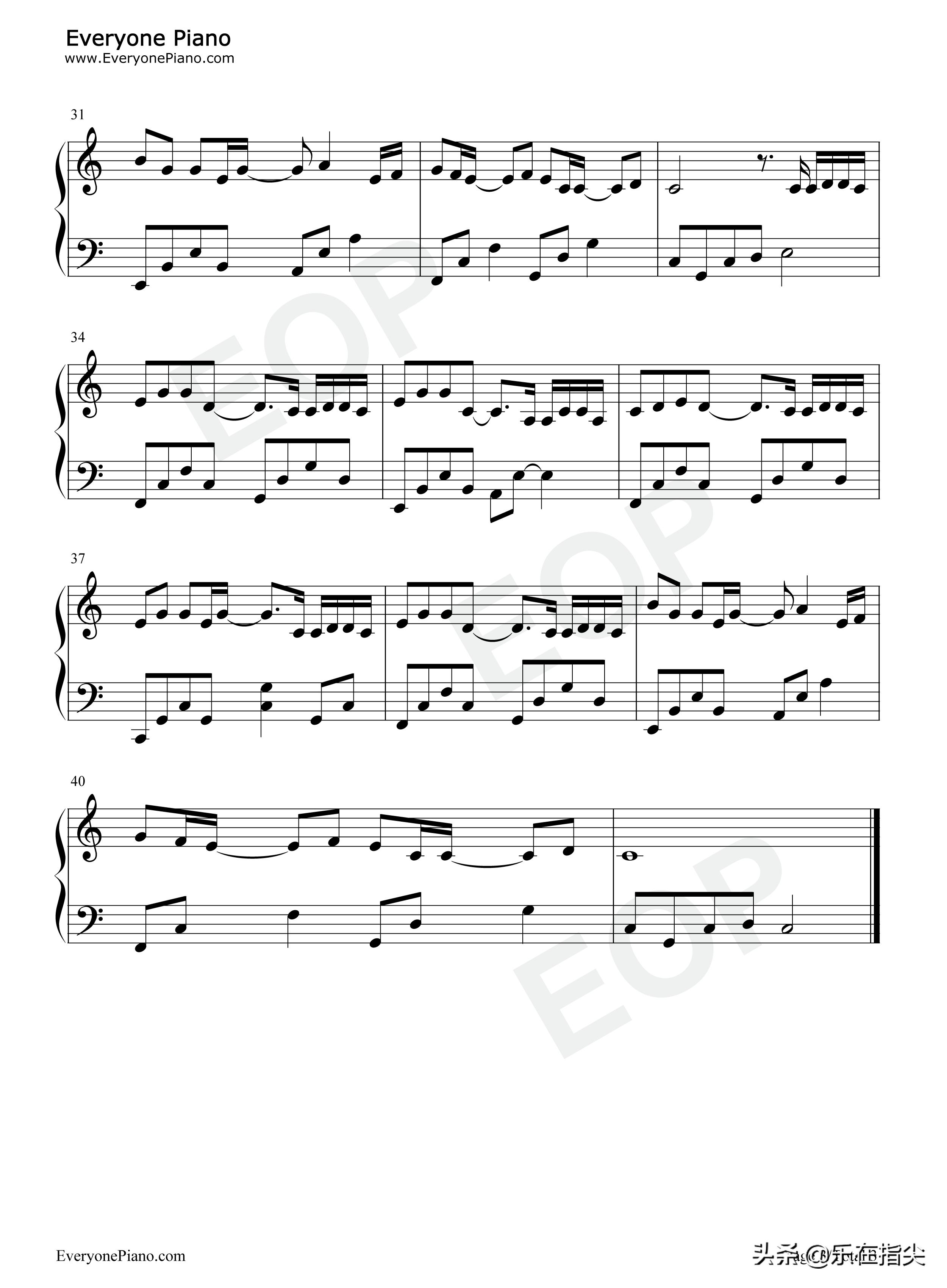 回到夏天钢琴谱简谱完整版,回到那年夏天钢琴谱简谱