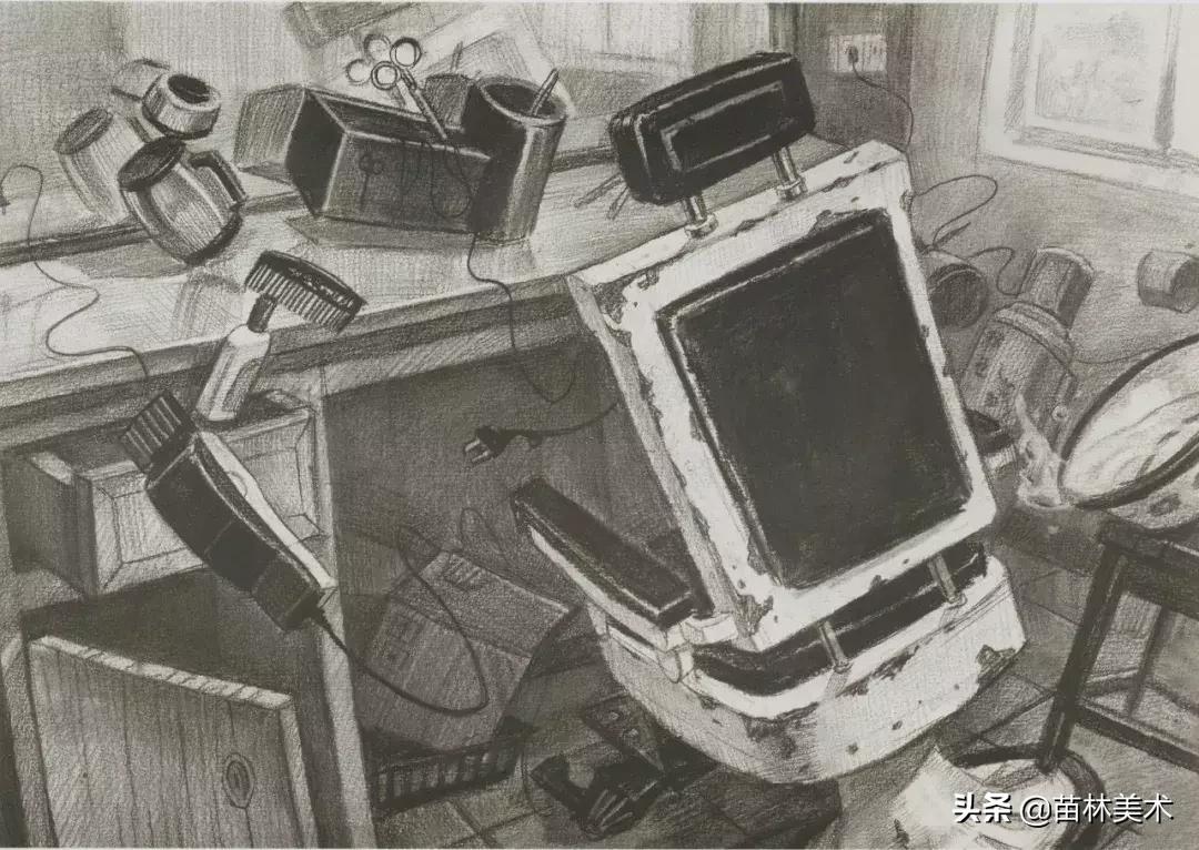 清华美院精微素描高分卷,清华美院设计素描光影解析