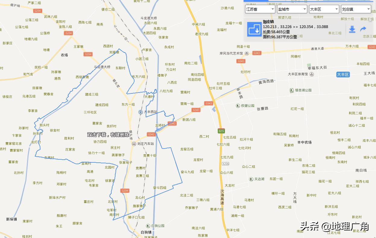 盐城市大丰区行政区划地图,江苏省盐城市大丰区最新地图