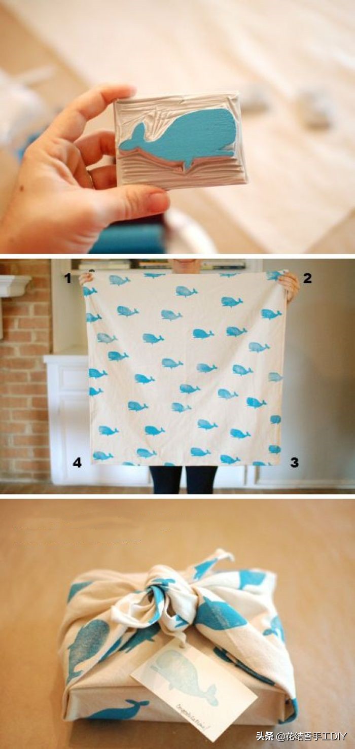 扁平型正方形礼物包装教程简单,手工diy礼物会说话