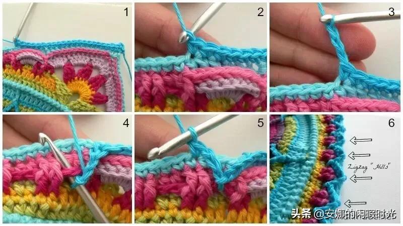 曼陀罗毯子编织教程,苏菲花园曼陀罗毯子钩法高清图解