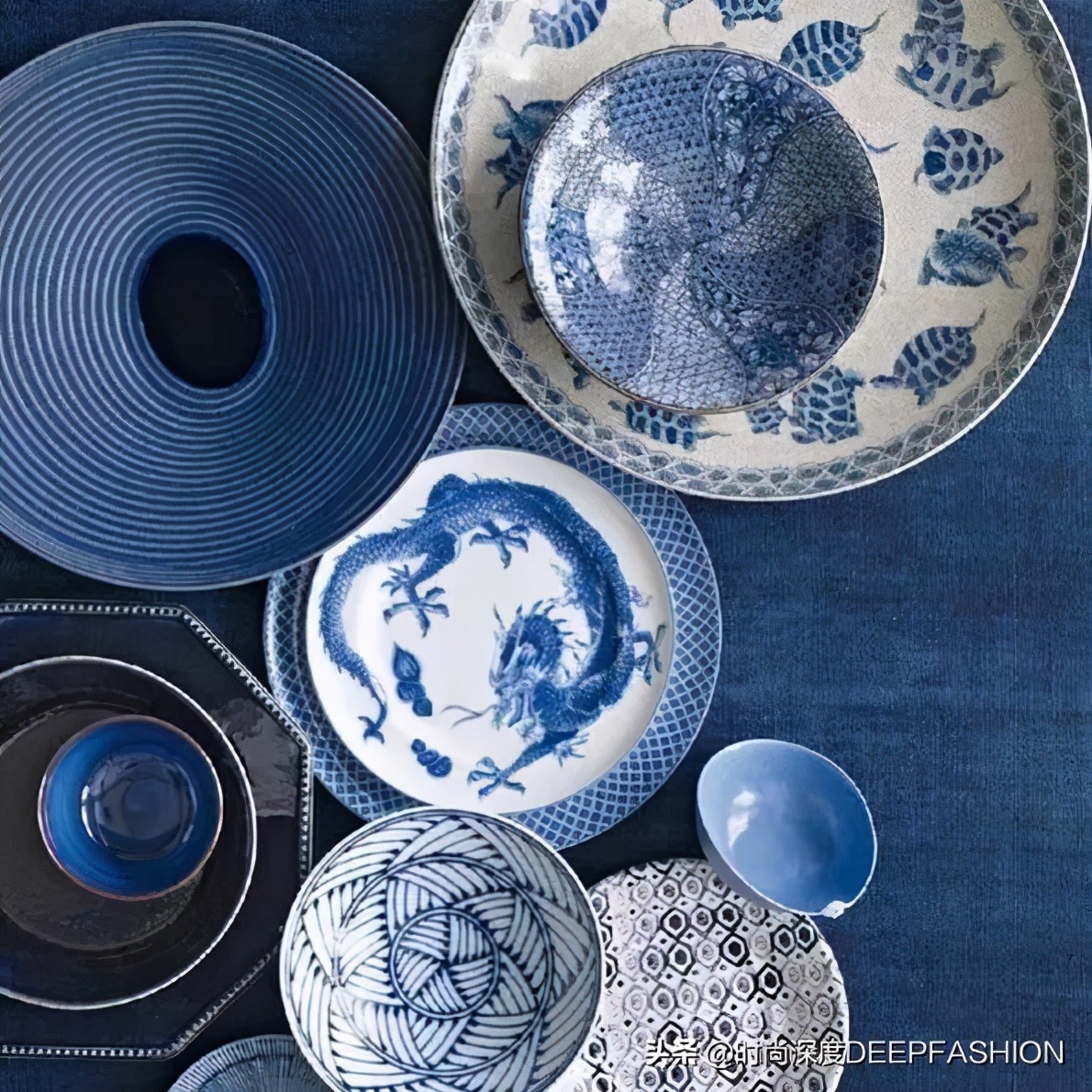 中国传统纹样“之”青花纹样