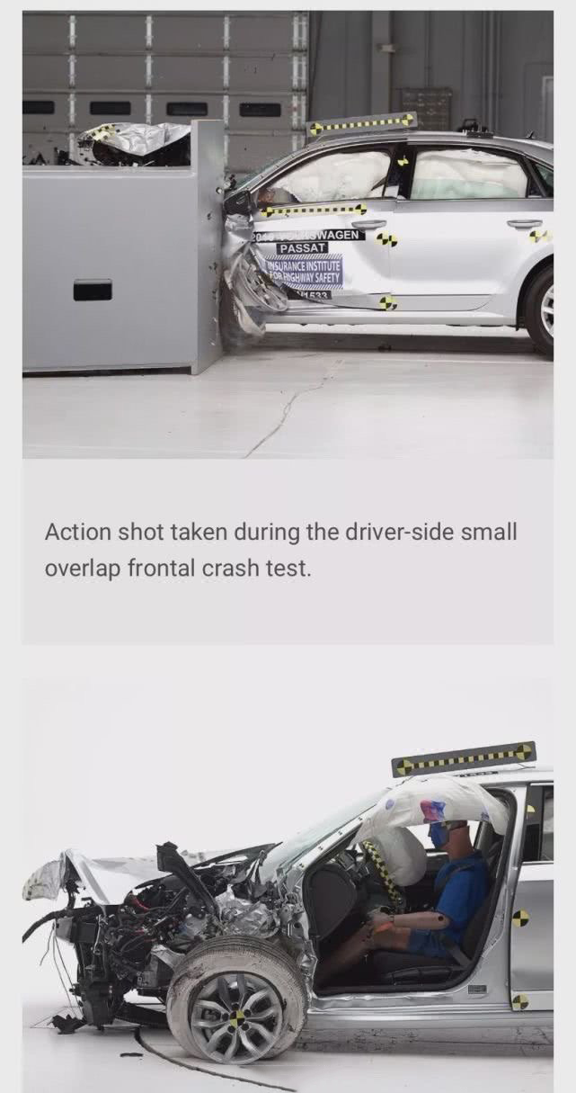 最新大众帕萨特碰撞,大众新款帕萨特被撞烂了照片