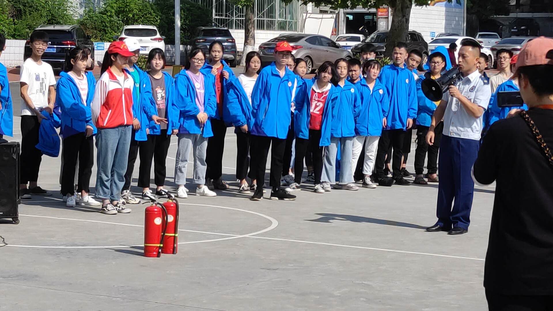 马鞍中学消防演练,马鞍中学校园消防