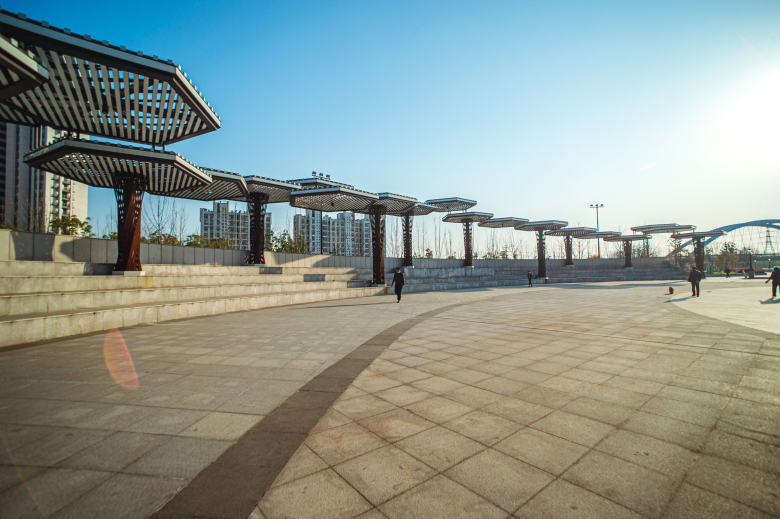 常州戚墅堰运河景观,常州运河公园景观