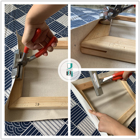 油画绷布过程,油画绷框教程