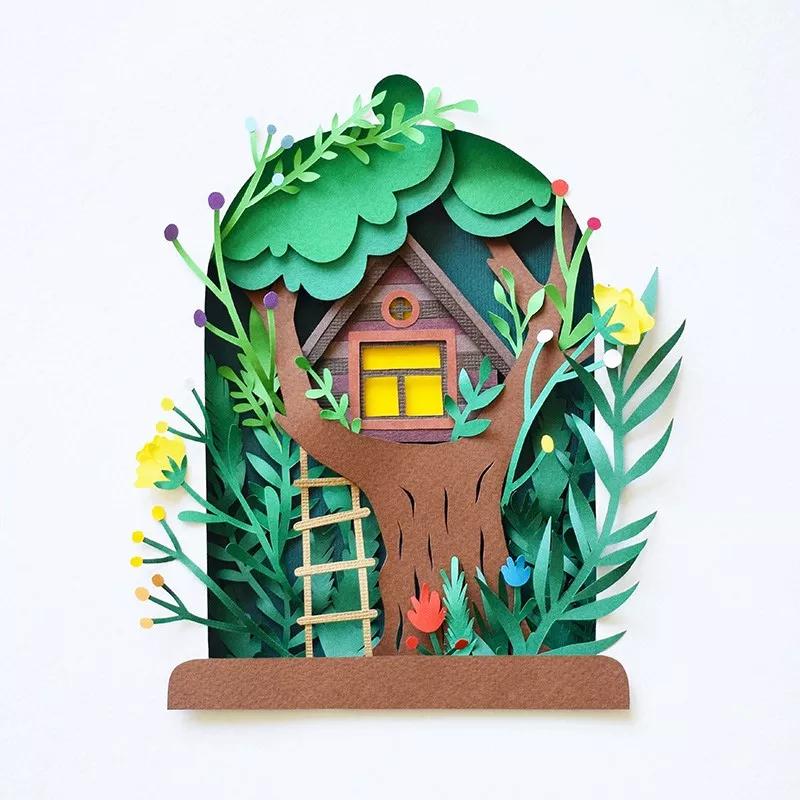 又好看又好玩的手工剪纸教程,剪纸手工教程复杂立体感强