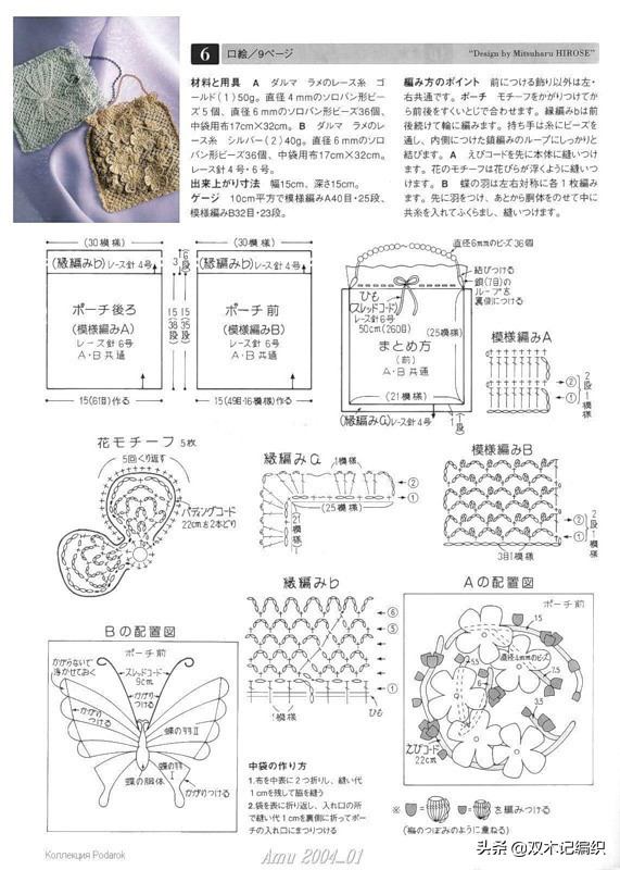 多款漂亮时尚的爱尔兰蕾丝钩花配饰手拿包包，附图解