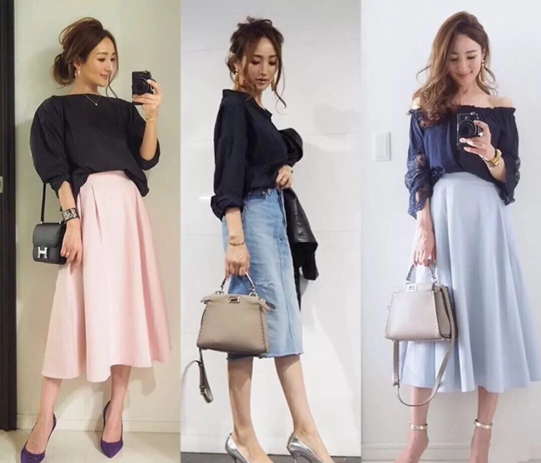 中年小个子没存在感？看38岁日系辣妈星玲奈穿搭，精致优雅又随意