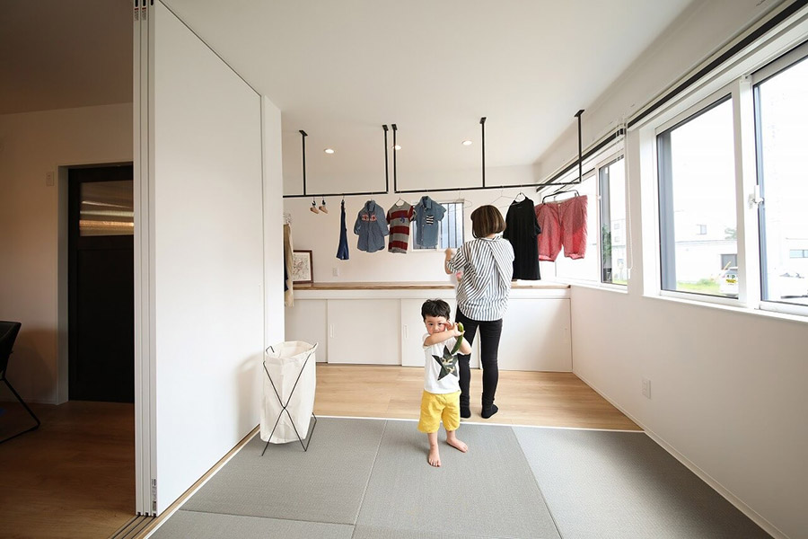 日式小型阳台晾衣,阳台晾衣简单又实用