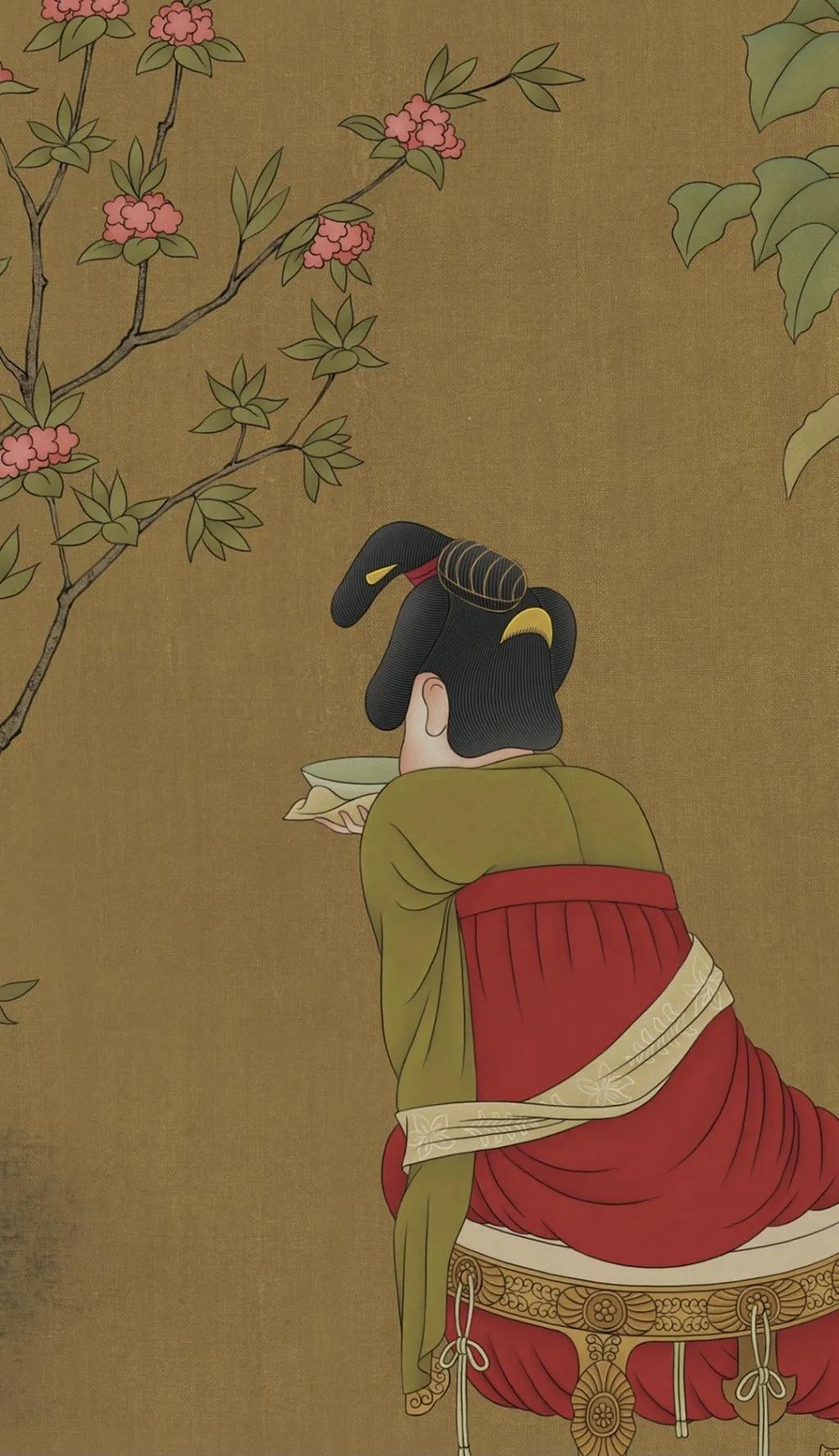 十大名画欣赏唐宫仕女图,展现仕女劳作的唐代名画