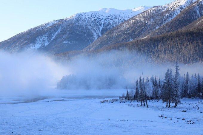 自然风光美如画新疆,自然风景雪景