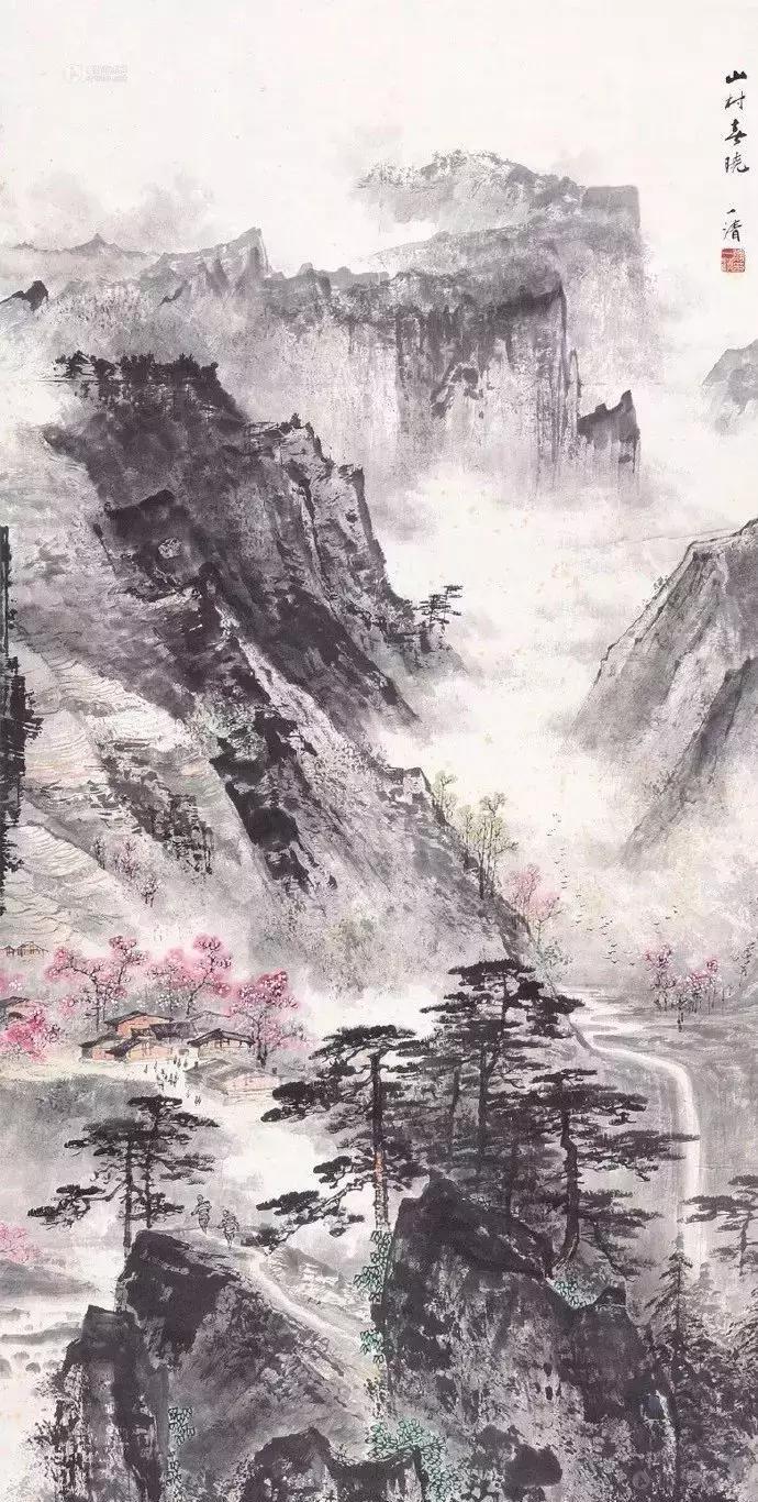 一组高清唯美的山水画收藏欣赏,美国大都会收藏明清山水画欣赏