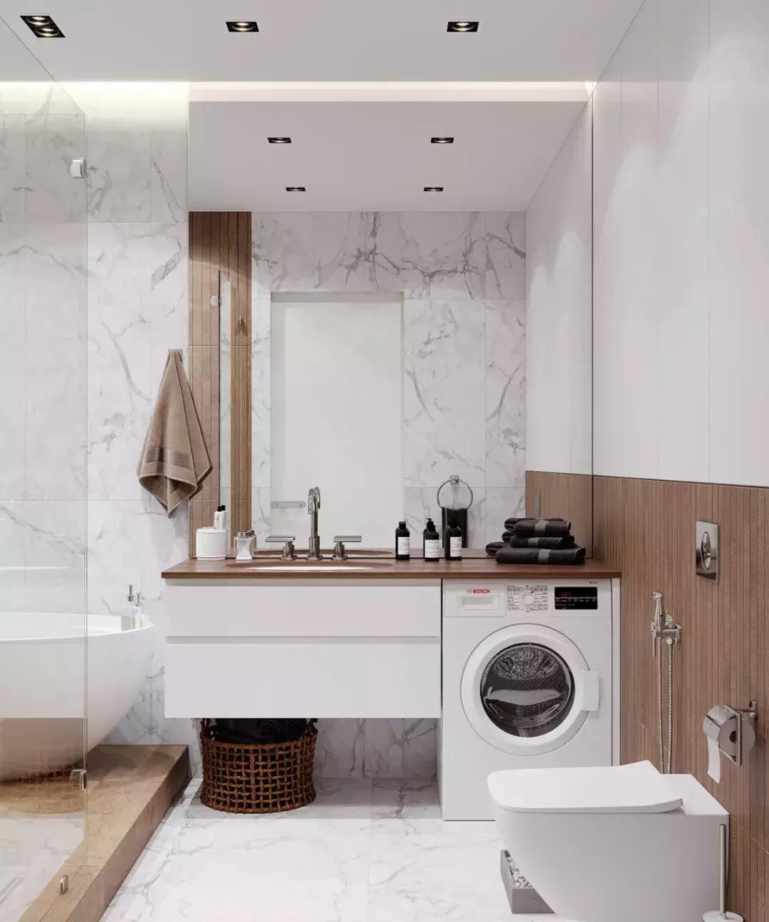 1.5x2.3米卫生间放洗衣机干湿分离,卫生间太小洗衣机怎么放置更合理