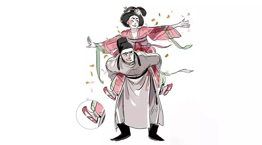 古代鞋尖上翘的鞋子,古代勾脚尖的鞋子