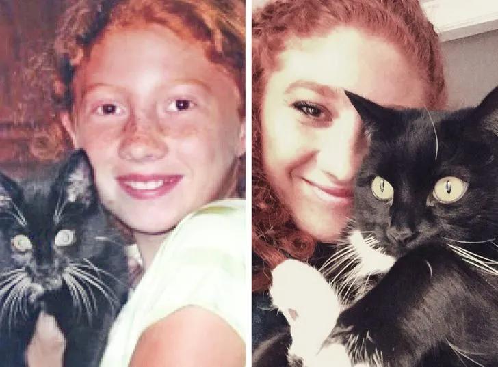 珍贵照片猫咪,猫咪和主人令人惊艳的合照