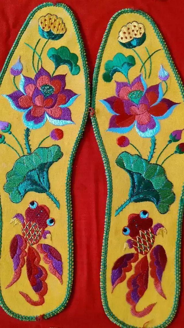 纯手工刺绣鞋垫都是什么图案,45款传统刺绣鞋垫