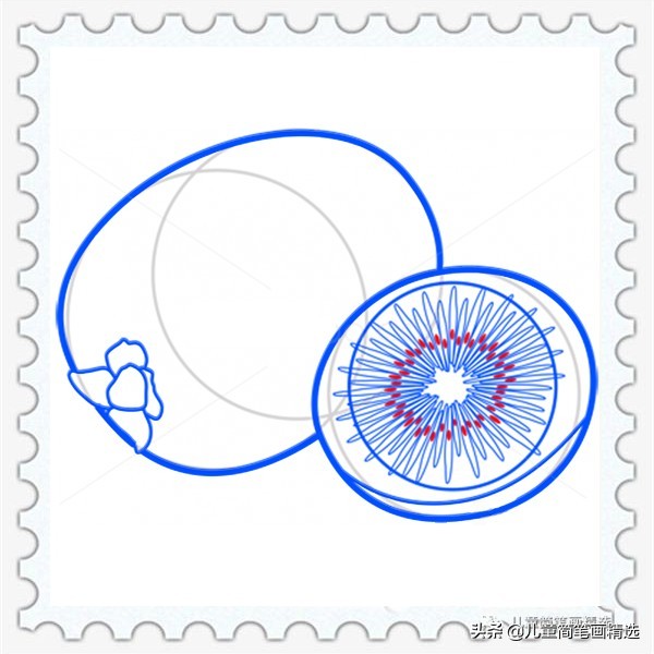 猕猴桃怎么画简笔画简单又好看,猕猴桃简笔画怎么画好玩又简单