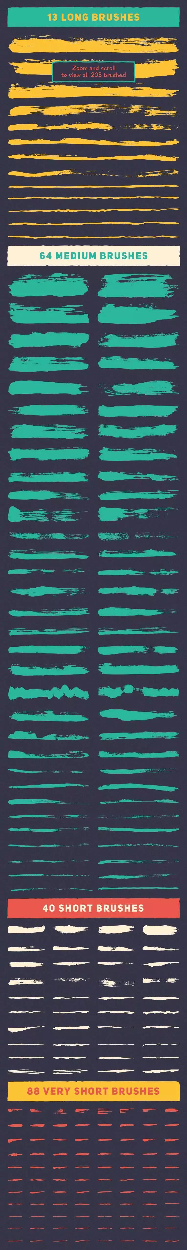 3000款精选ps笔刷合集来了,500款ps插画笔刷