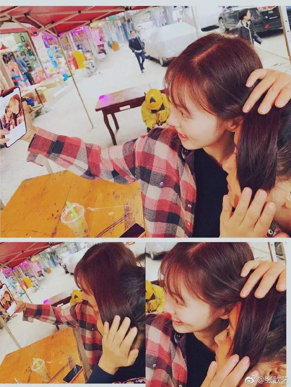 金晨：我们来自拍吧，张歆艺：先分我点头发...