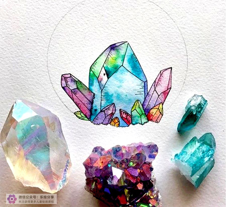 创意儿童画绘画教程,创意美术儿童画美丽的花