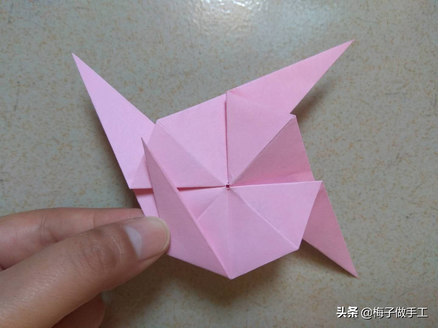 折纸手工陀螺简单一张纸,折纸陀螺一张纸做法最简单