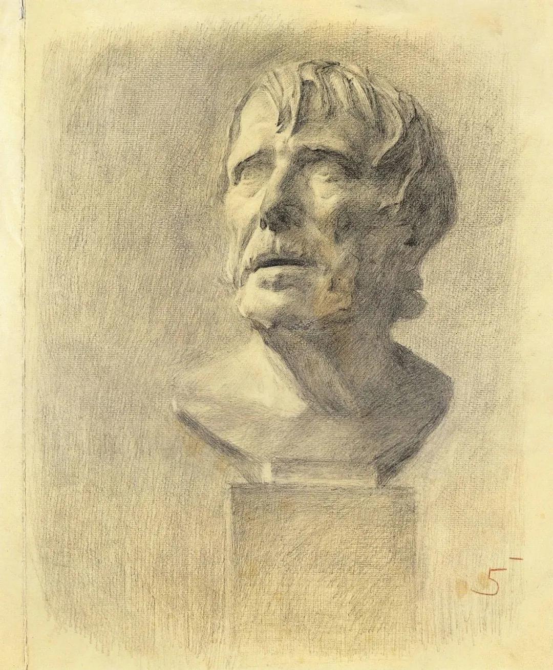 素描石膏像大师作品,石膏像名师