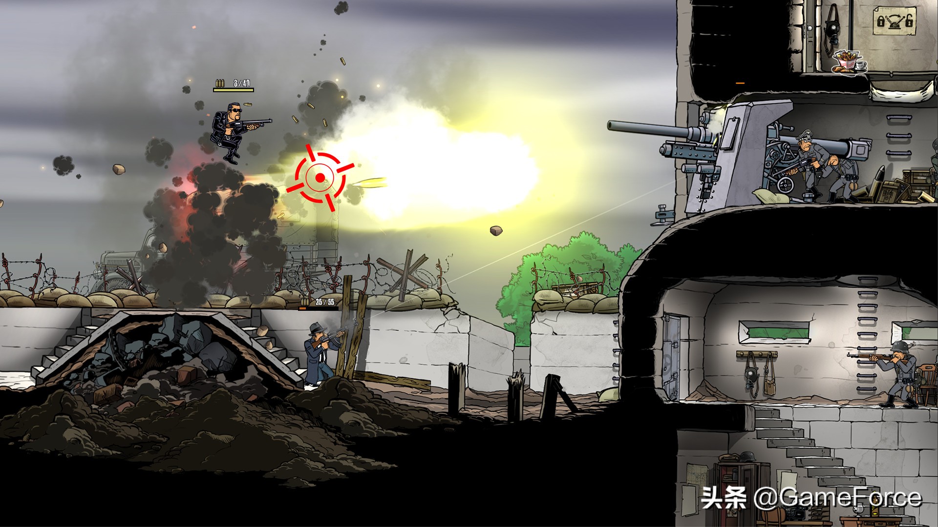 勇闯德军总部街机版闯关教学,枪血黑手党2评测